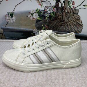 Ben Sherman Blackpool Mens Size 8 Off-White Canvas Casual Sneakers